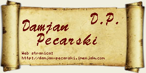 Damjan Pecarski vizit kartica